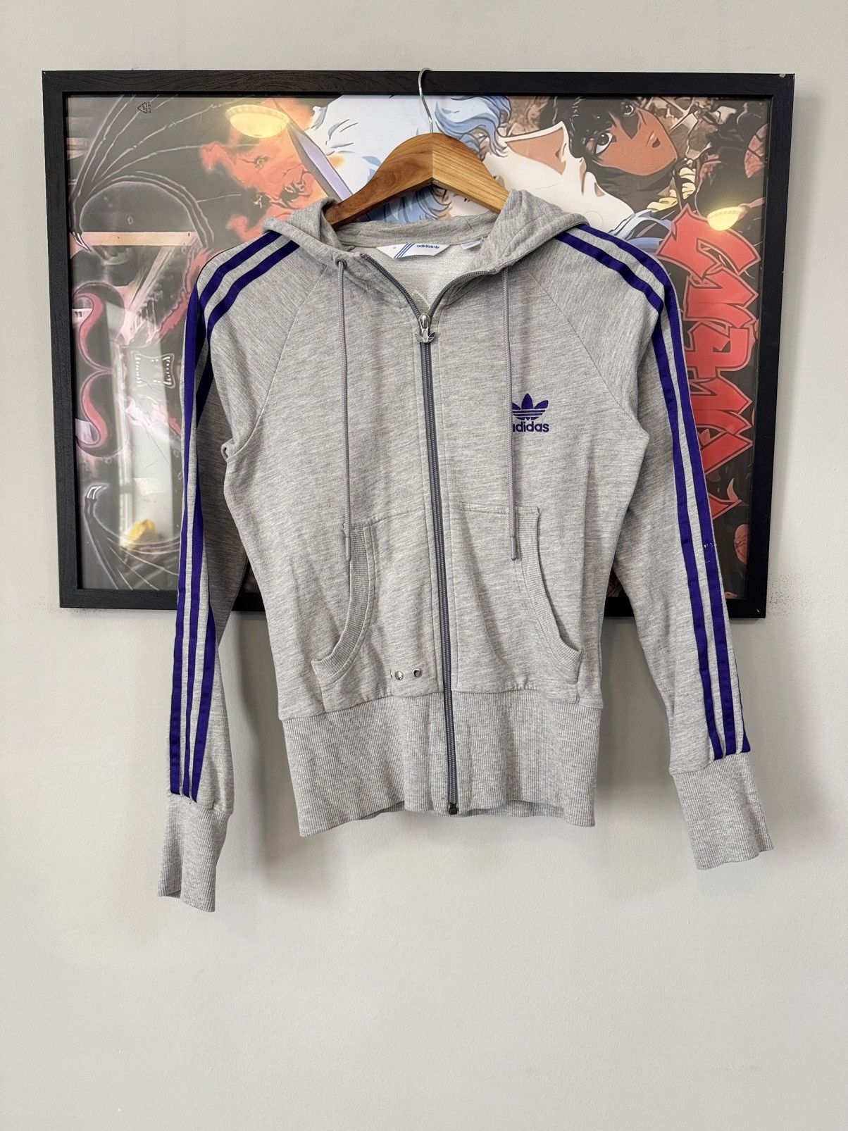 Adidas Very crazy Adidas Vintage Y2K Hoodie Zip Boxy Fit Rare Thick Size M / US 6-8 / IT 42-44 - 1 Thumbnail