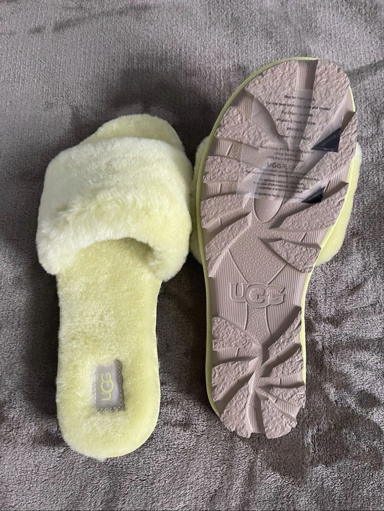 Ugg UGG Women's Lemon Sheepskin Slide Slippers Size US 7 / IT 37 - 2 Thumbnail