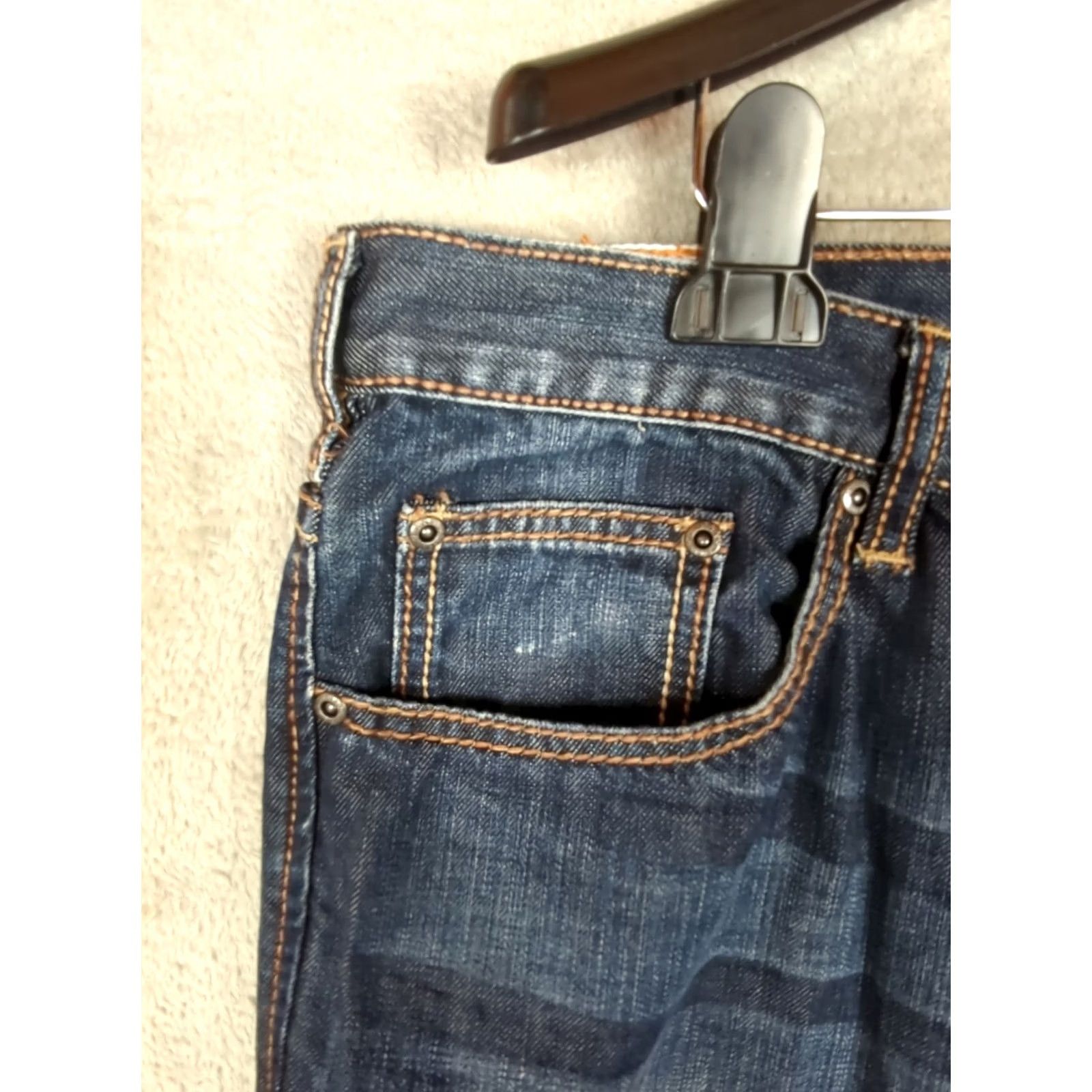Stetson JOHN B. STETSON Jeans 1312 Modern Straight Leg Men's 42/36 Blue Denim Regular 5-Pocket Shirt Size US 42 / EU 58 - 4 Thumbnail