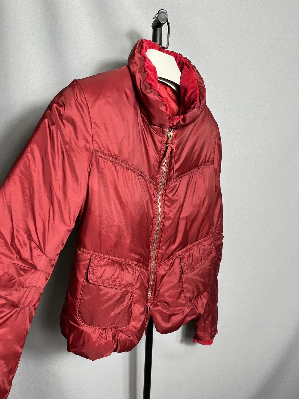 Marithe + Francois Girbaud MARITHE FRANCOIS GIRBAUD Red Puffer Down Jacket Designed Size M / US 6-8 / IT 42-44 - 2 Thumbnail