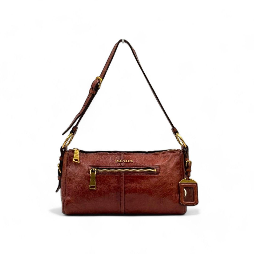 Prada Prada - one shoulder bag leather handbag gold hardware Size ONE SIZE - 1 Thumbnail