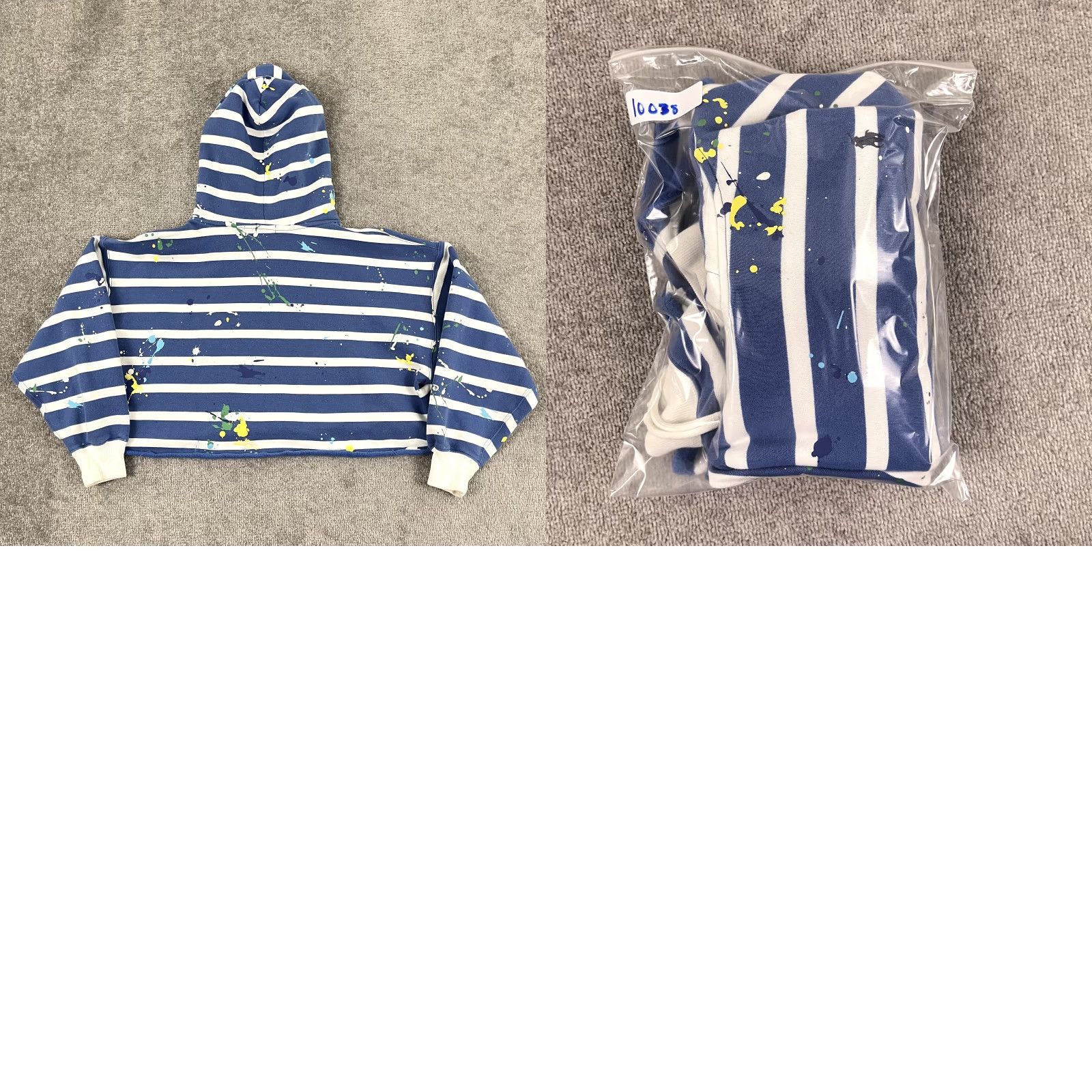 Polo Ralph Lauren POLO RALPH LAUREN Hoodie Womens Large Cropped Boxy Paint Splatter Sweatshirt Gym Size L / US 10 / IT 46 - 8 Thumbnail