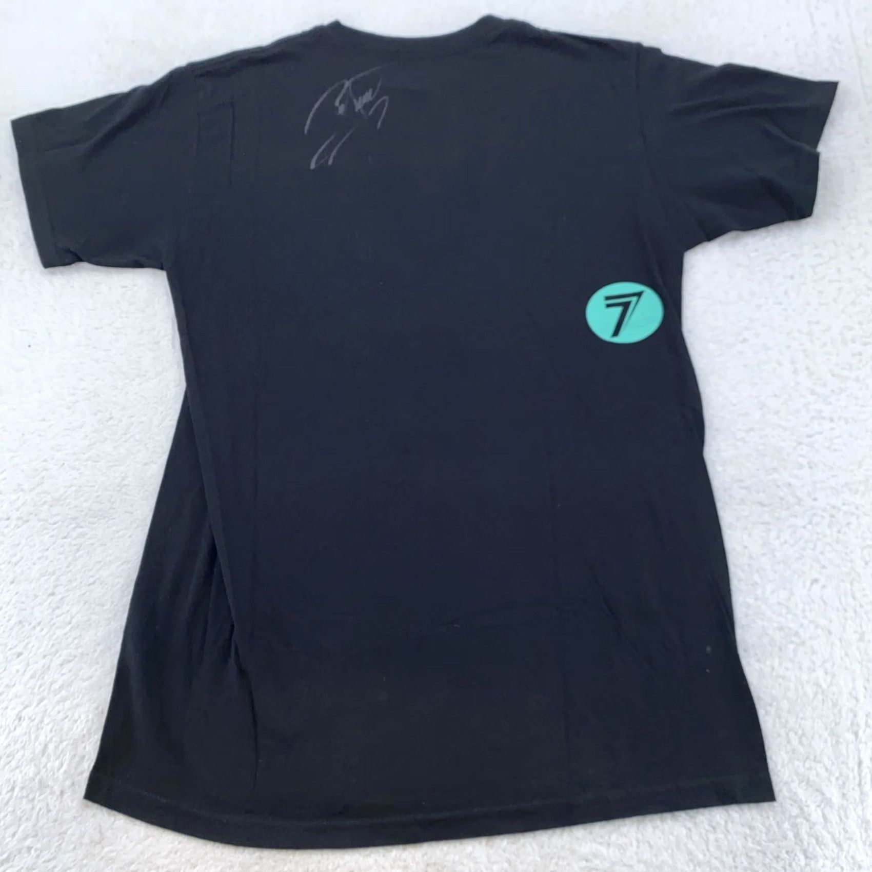 Vintage Seven Shirt Mens XS Black Graphic Logo Tee Short Sleeve Crew Neck Autograph Signed Size US XS / EU 42 / 0 - 4 Thumbnail