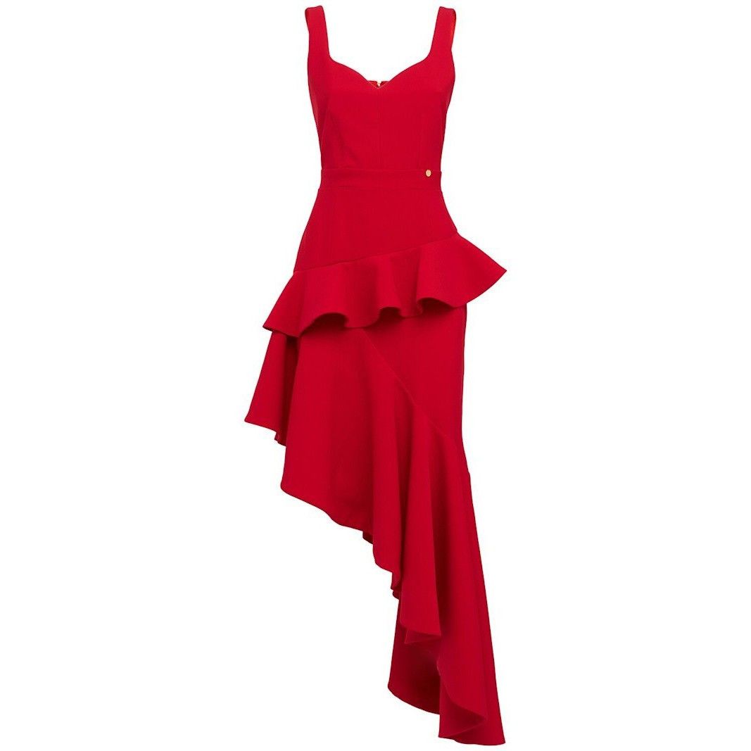 Catalina Assymetric Red Dress New & Authentic (Women's size: