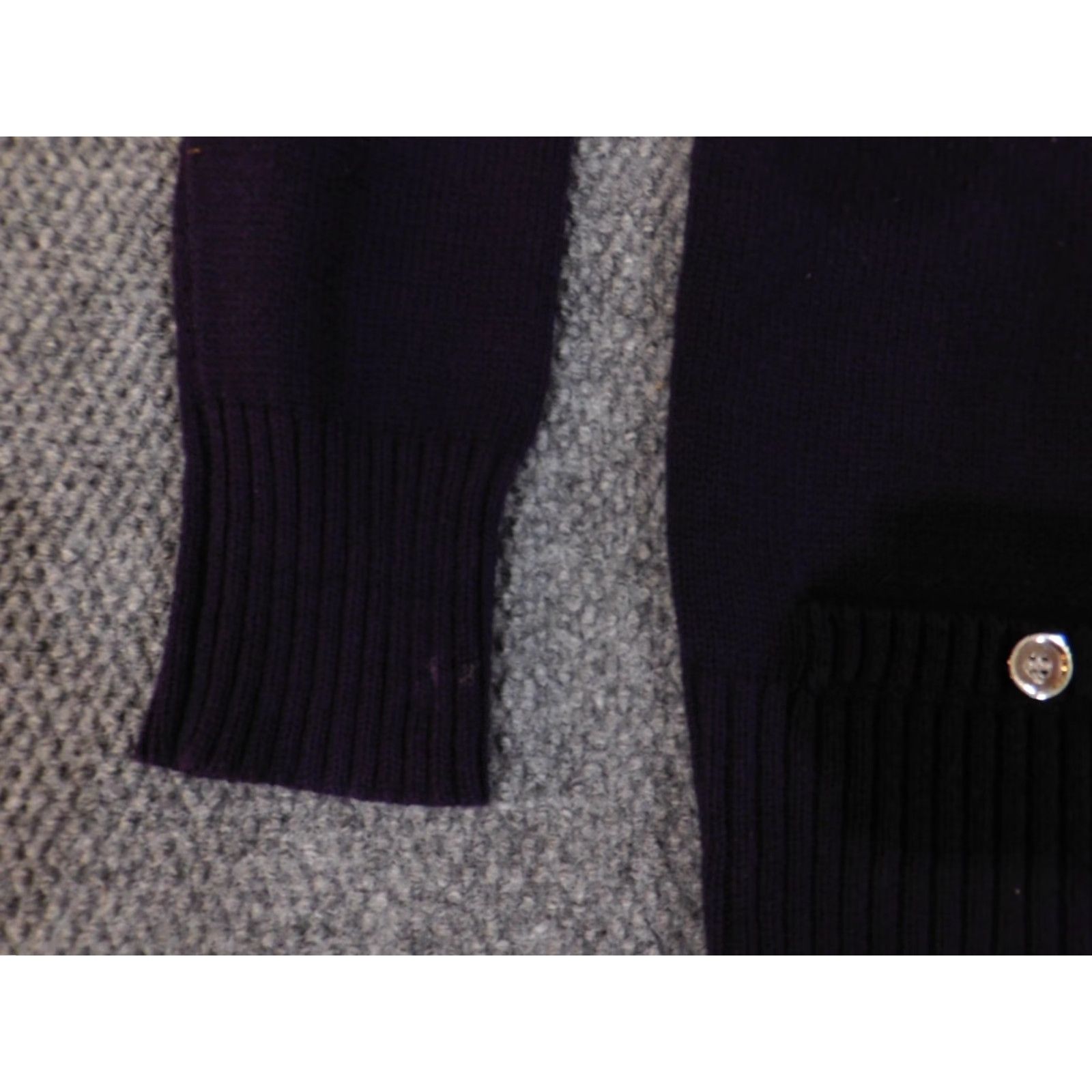 Jones New York Jones New York Sweater 1X Womens Purple Cotton Knit Pullover V-Neck Long Sleeve Stretch Logo Classic Size XL / US 12-14 / IT 48-50 - 5 Thumbnail