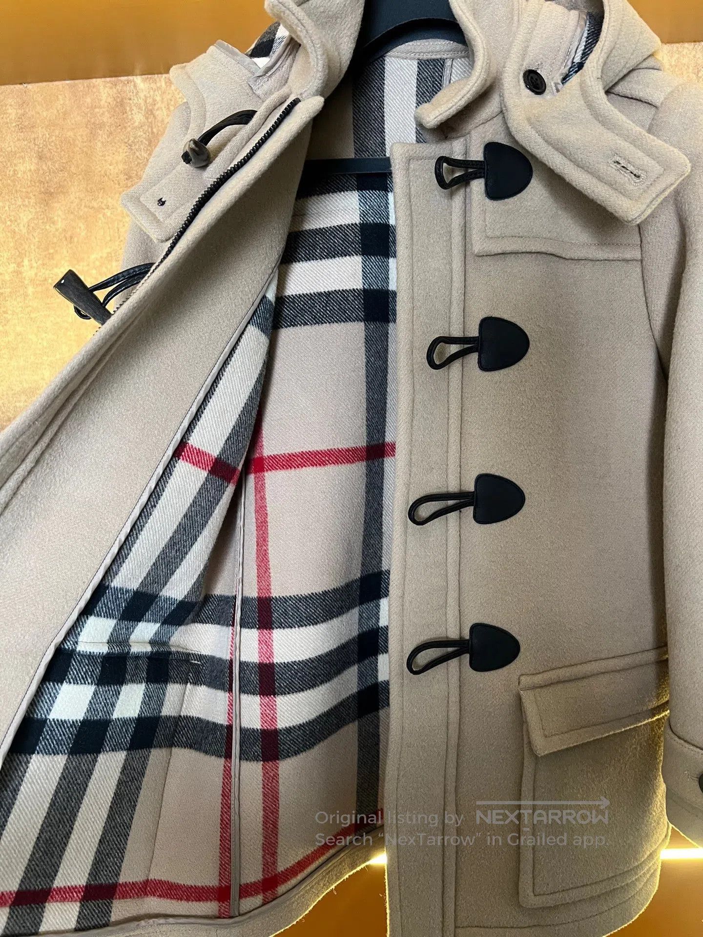 Burberry Burberry Toggle Plaid Wool Coat| Size S / US 4 / IT 40 - 4 Thumbnail