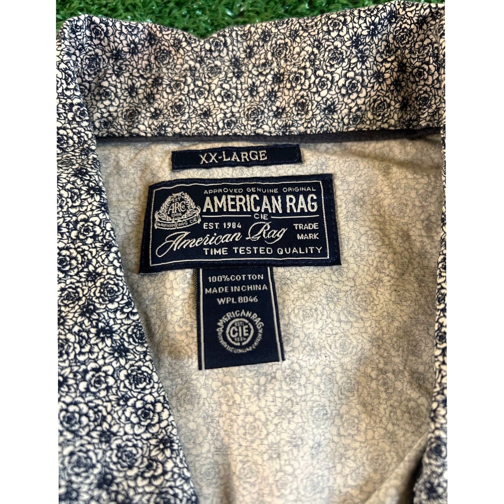 Vintage American Rag Shirt Long Sleeve Western Blue White Floral Mens XXL 2XL Size US XXL / EU 58 / 5 - 2 Thumbnail