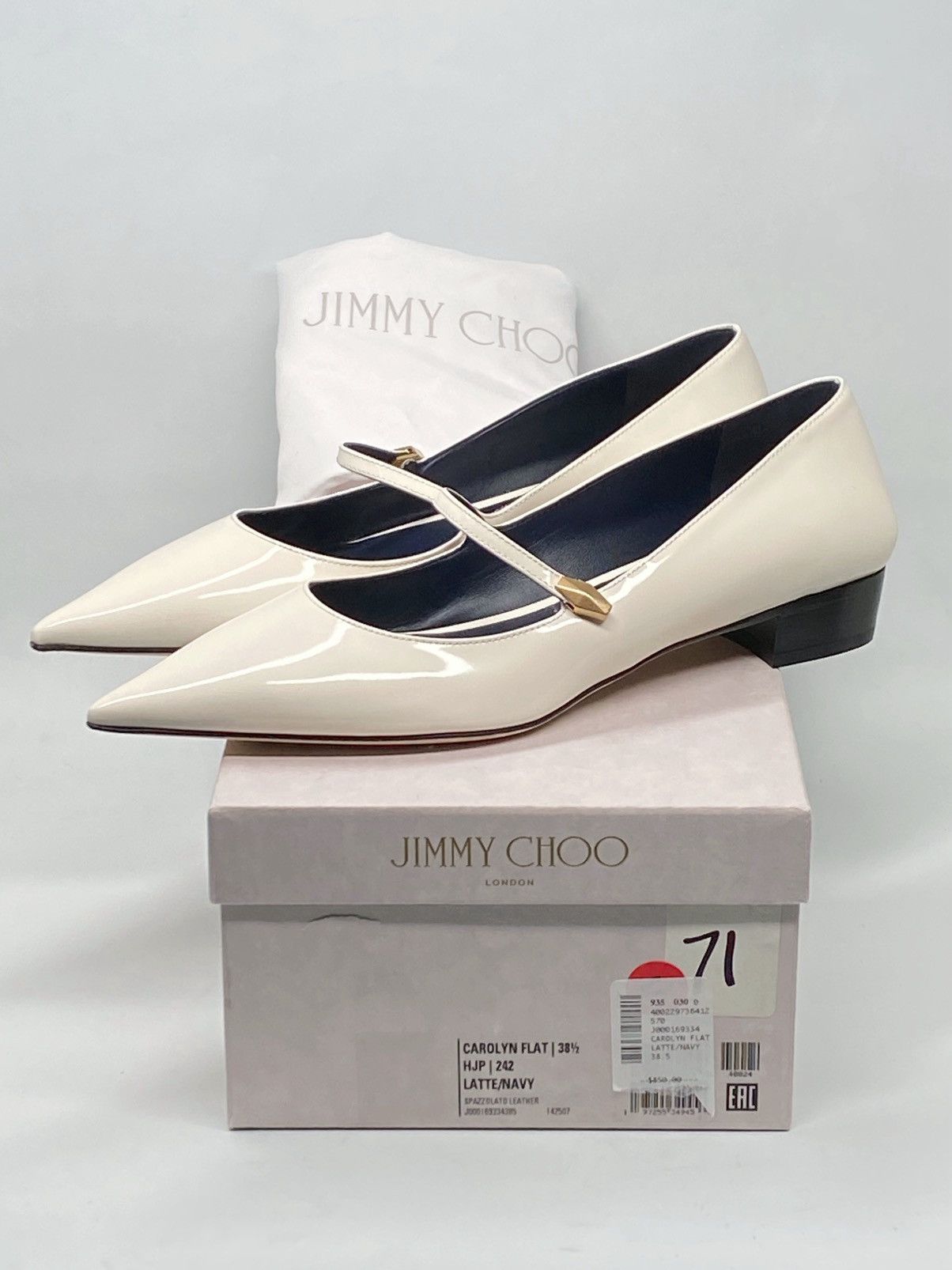 Jimmy Choo Jimmy Choo Carolyn Leather Mary Jane Flats size 38.5 Size US 8.5 / IT 38.5 - 11 Thumbnail