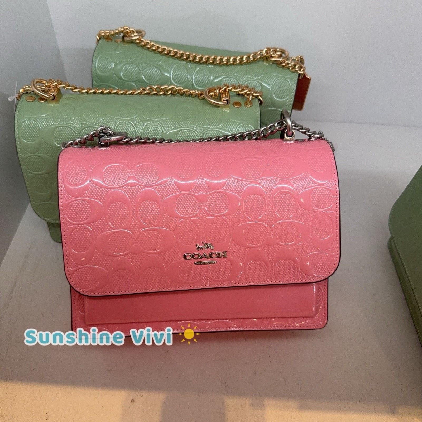 Coach NWT Coach Klare Crossbody Bag Leather CDA97 Silver/pink Size ONE SIZE - 1 Thumbnail