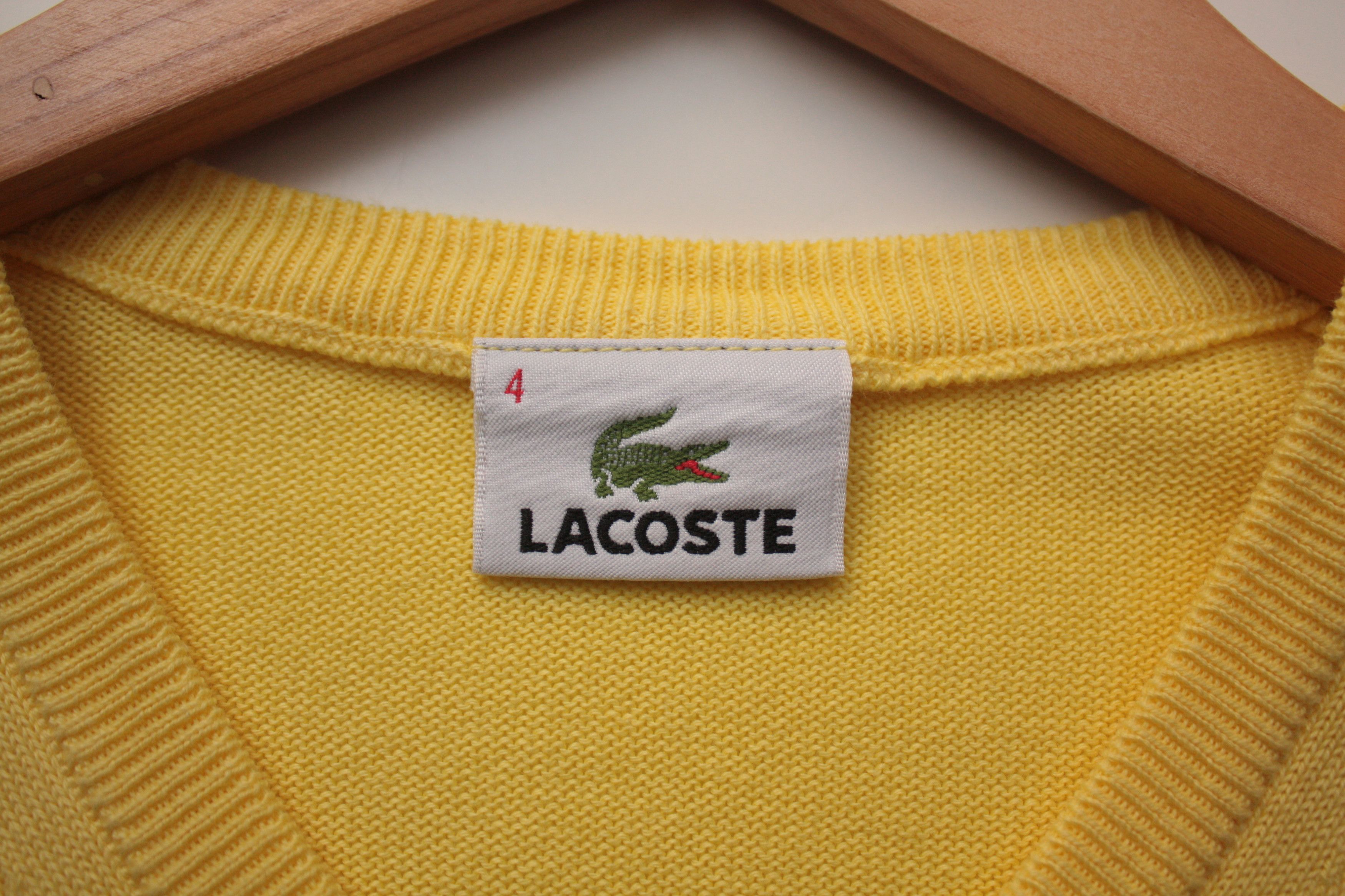 Lacoste Lacoste Yellow Vintage Cotton Vest Men's Medium Size US M / EU 48-50 / 2 - 5 Thumbnail