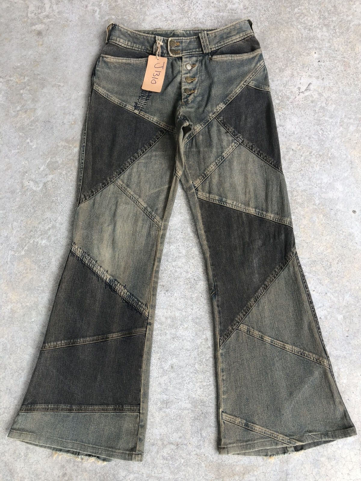 Tornado Mart Japanese Tornado Mart Flared Jeans Patchwork Distressed Size US 29 - 1 Thumbnail