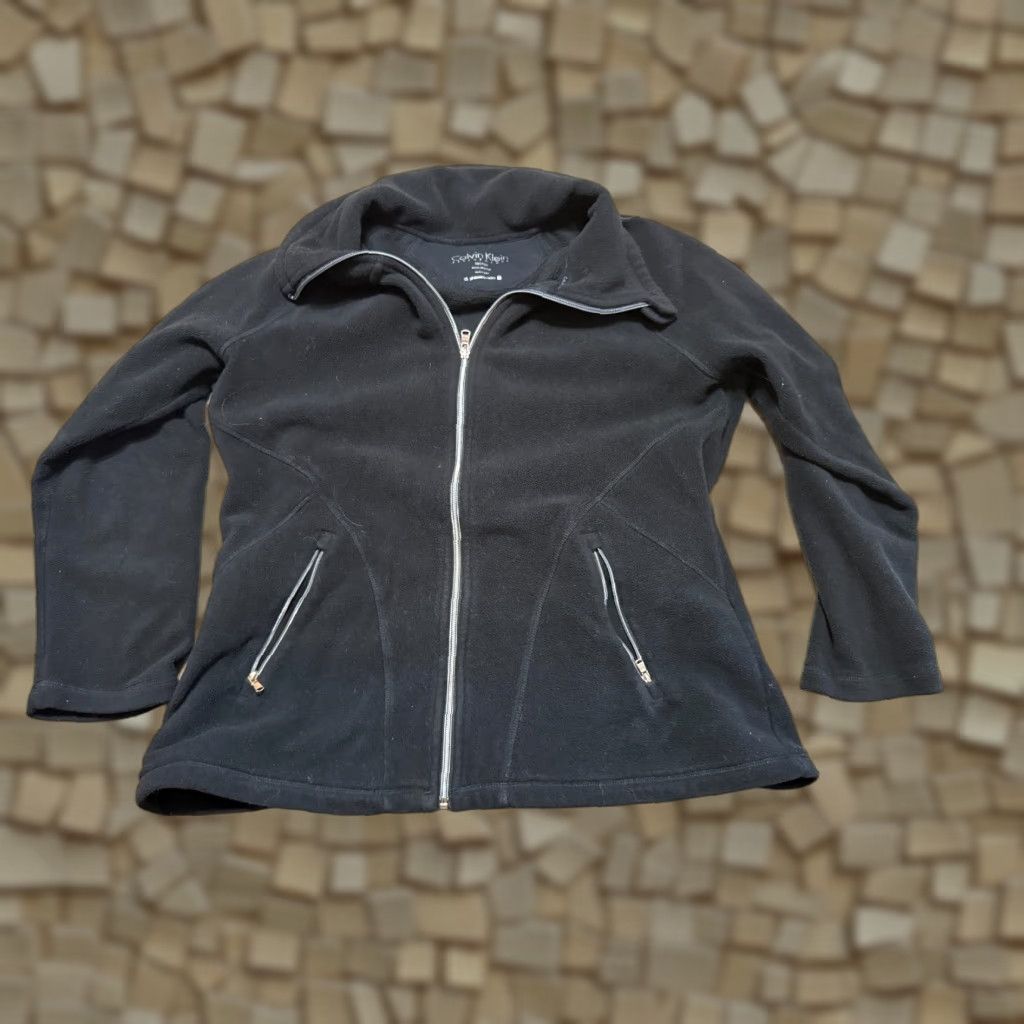 Calvin Klein Calvin Klein Performance Sweatshirt Womens Size M Black Full Zip Fleece Logo Modern Casual Activewear Size M / US 6-8 / IT 42-44 - 1 Thumbnail