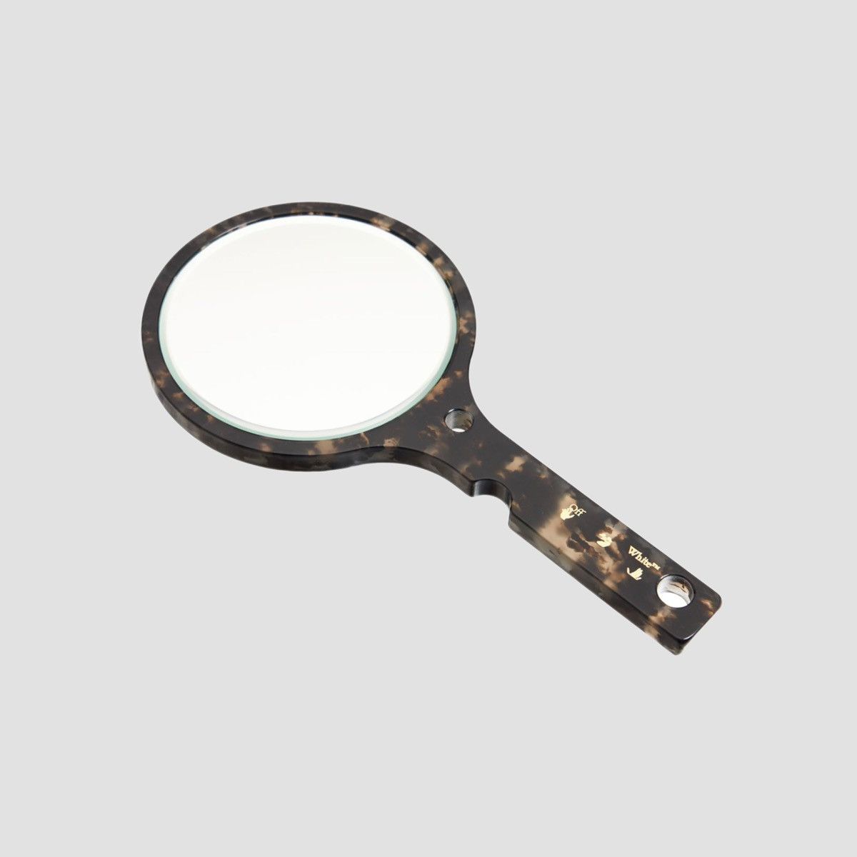 Off-White Off-White Meteor Hand Mirror Dark Havana Gold Size ONE SIZE - 1 Thumbnail