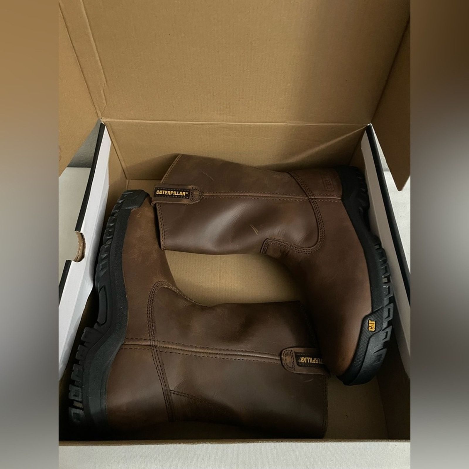 Caterpillar CAT Drawbar Steel Toe Caterpillar Boots Brown Men 7.5 Size US 7.5 / EU 40-41 - 10 Thumbnail