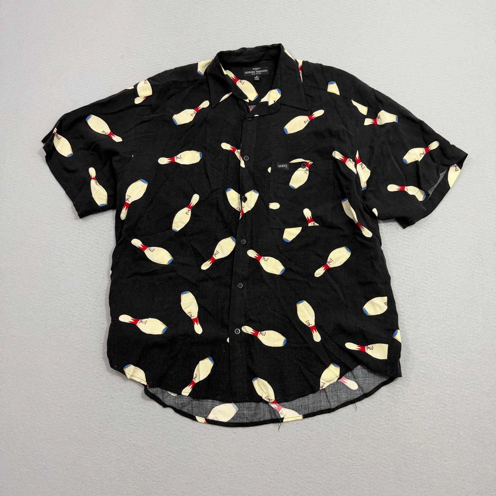 Guess Vintage 90s Guess by Georges Marciano Bowling Button Shirt Size US S / EU 44-46 / 1 - 1 Thumbnail