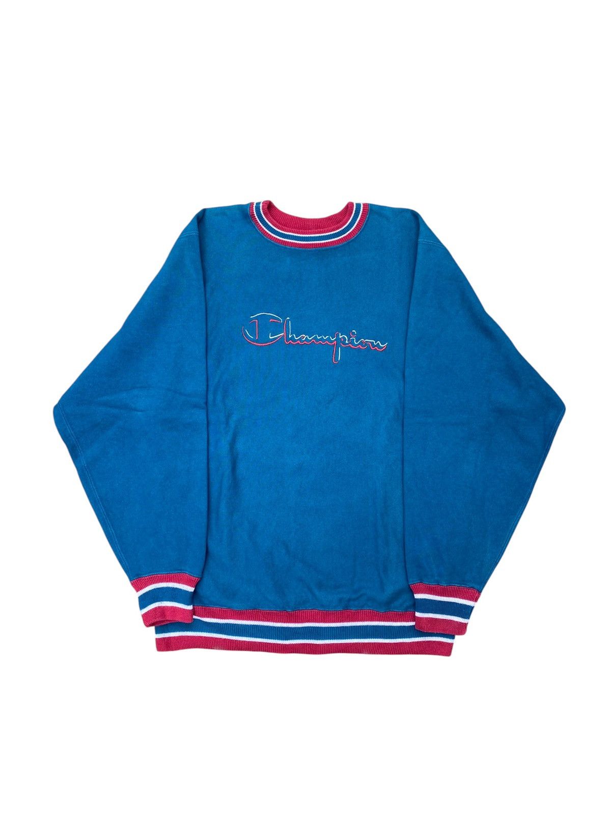 Champion 90s Vintage Champion Reverse Weave Script Logo Sweatshirt Size US L / EU 52-54 / 3 - 6 Thumbnail