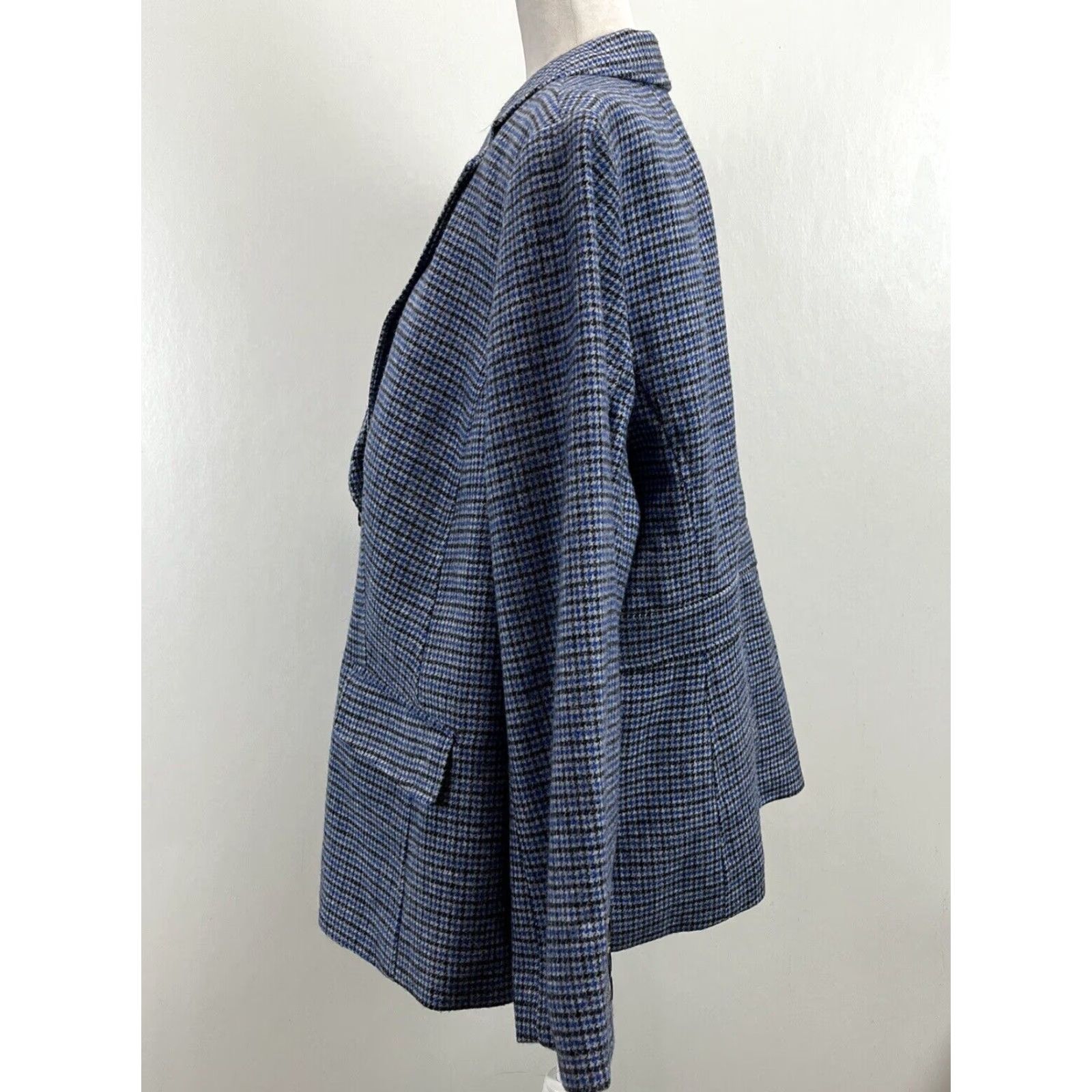 Talbots NEW Talbots Aberdeen Plus Size 22W Houndstooth Blazer Jacket Wool Blend Womens Size 3XL / US 20-22 - 2 Thumbnail