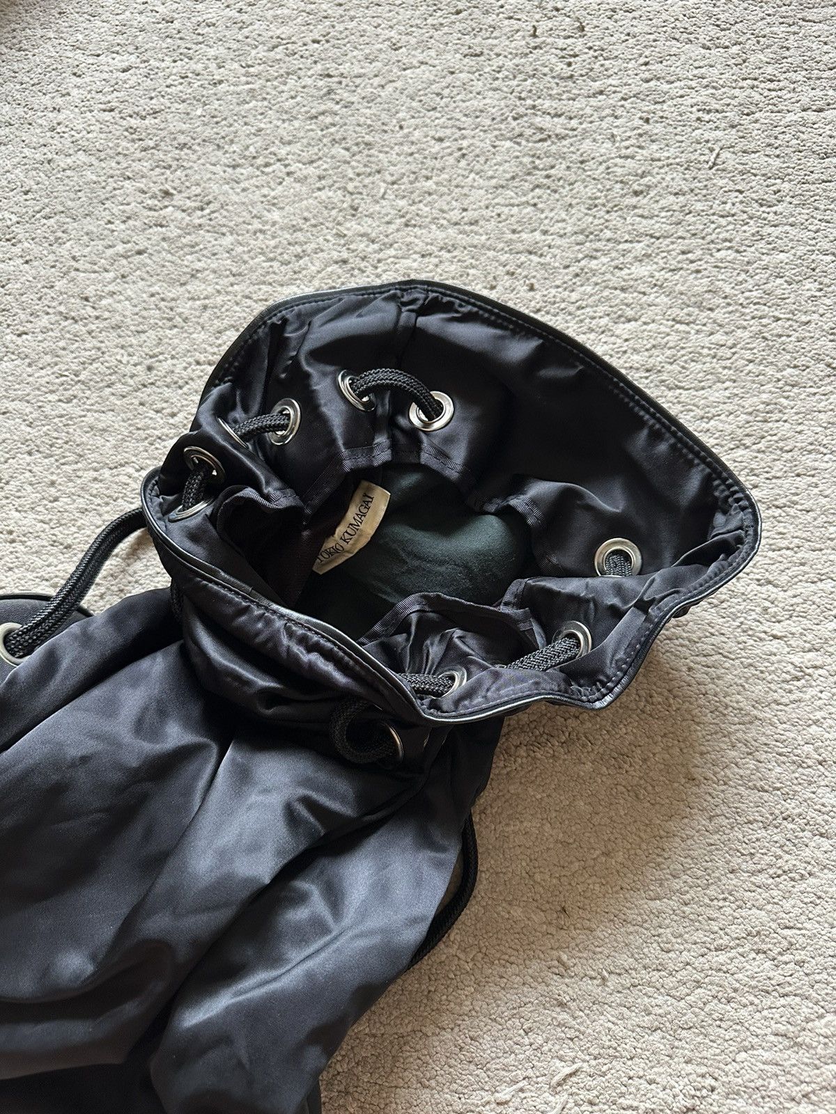 Tokio Kumagai 1980s Tokio Kumagai folded Drawstring Nylon Backpack Size ONE SIZE - 11 Thumbnail