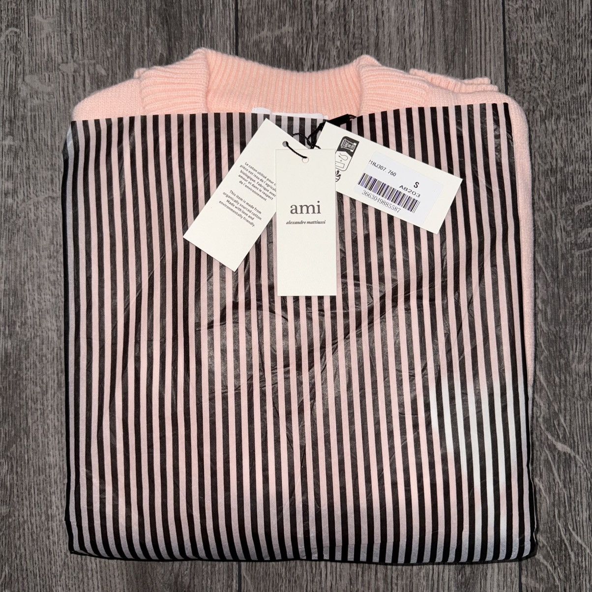 AMI Ami Paris Ami de Cœur alpaca and wool-blend sweater in pink Size S / US 4 / IT 40 - 5 Thumbnail