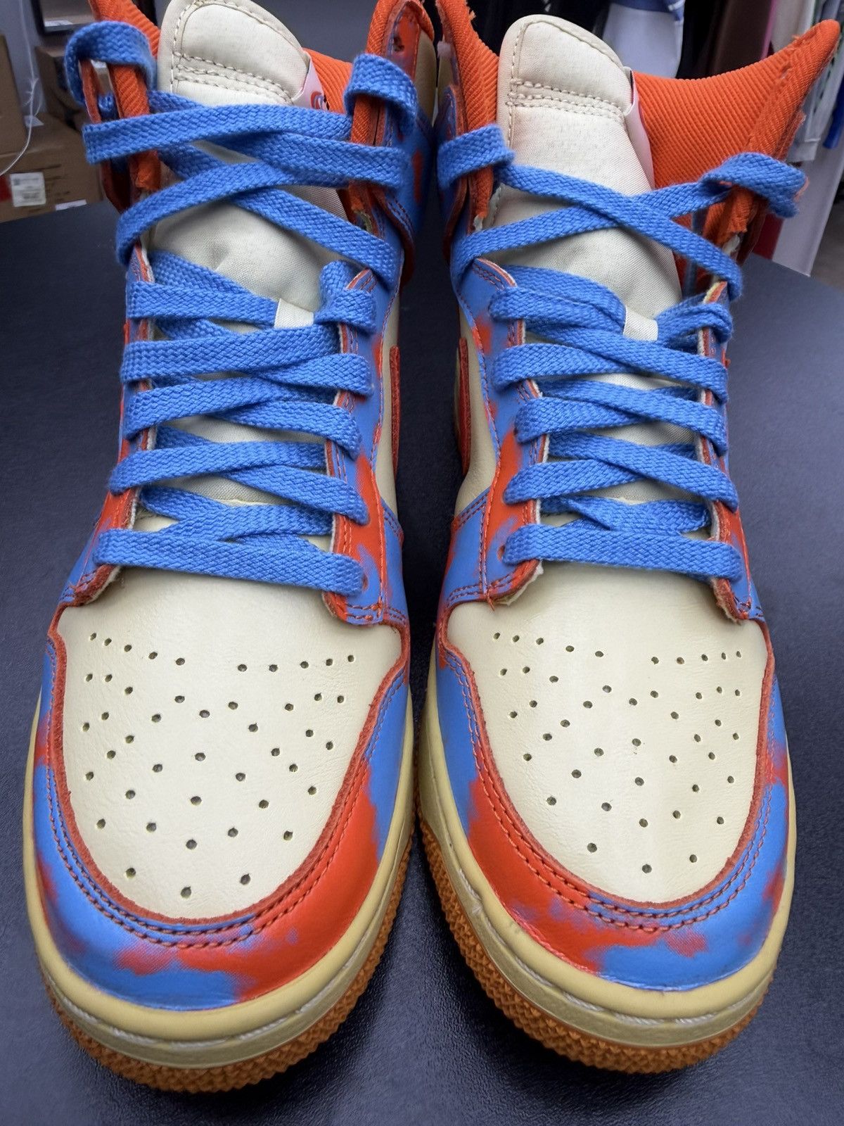Nike Size 9 - Nike Dunk High 1985 SP Acid Wash Orange Size US 9 / EU 42 - 6 Thumbnail