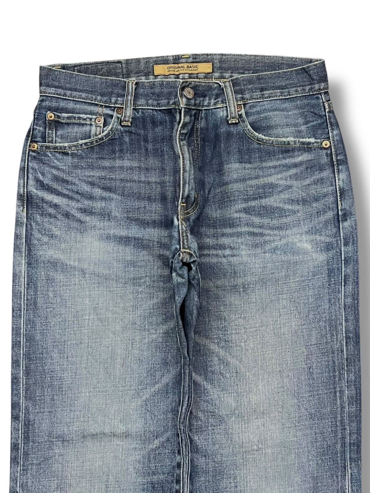 Uniqlo Loose Vintage Uniqlo S-002 Original Basic - Faded Wash Jeans Size US 32 / EU 48 - 4 Thumbnail