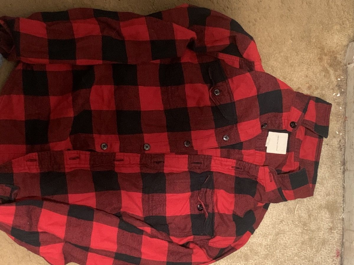 American Eagle Outfitters Black and Red Buffalo Flannel Size US M / EU 48-50 / 2 - 3 Thumbnail