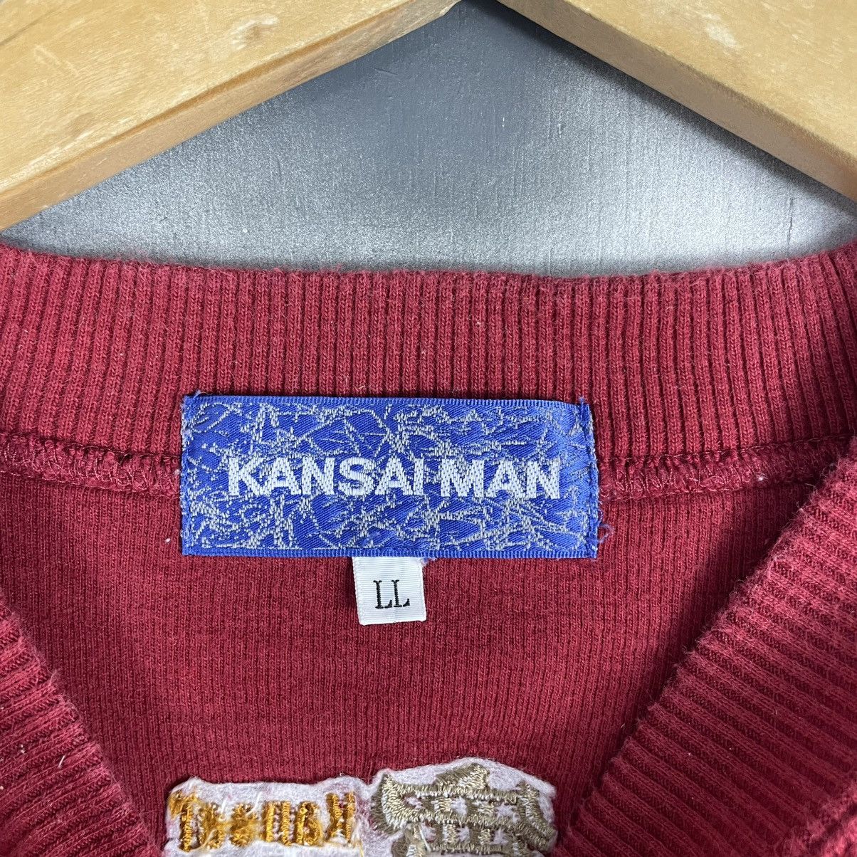 Japanese Brand × Kansai Yamamoto Vintage Kansai Yamamoto Embroided Spellout Sweatshirt Size US L / EU 52-54 / 3 - 3 Thumbnail