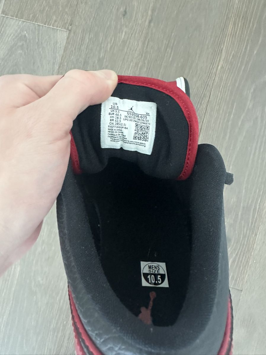 Jordan Brand × Nike Jordan 1 low reverse bred pebbled Size US 10.5 / EU 43-44 - 4 Thumbnail