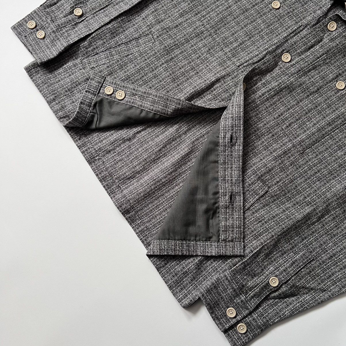 Folk Folk Mens Grey Textured Cotton patch overshirt jacket Size US M / EU 48-50 / 2 - 4 Thumbnail