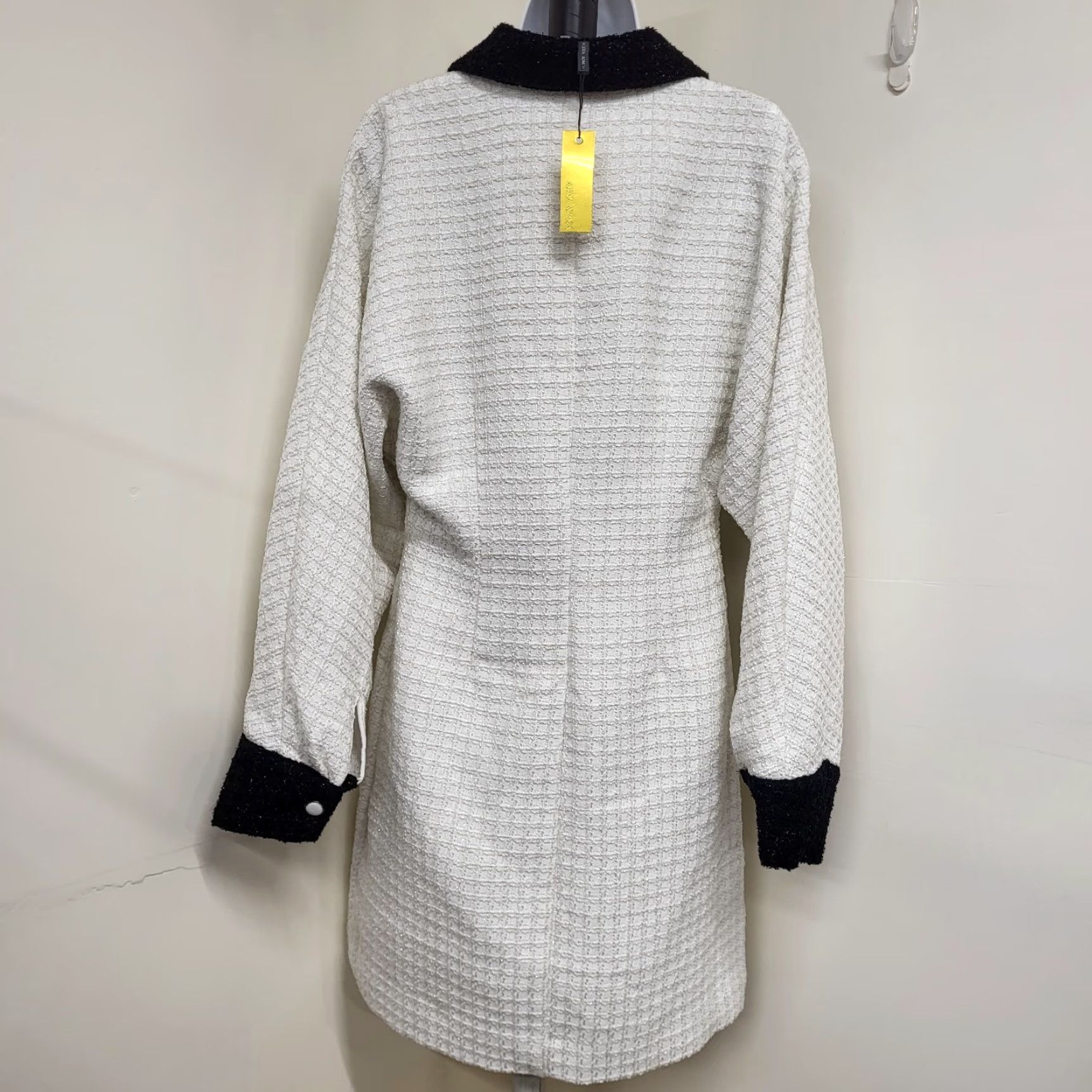 Vintage Alexia Admor Dress Women's Size 8 Ivory Knit Fit & Flare Sparkly Party Dress NWT Size M / US 6-8 / IT 42-44 - 6 Thumbnail