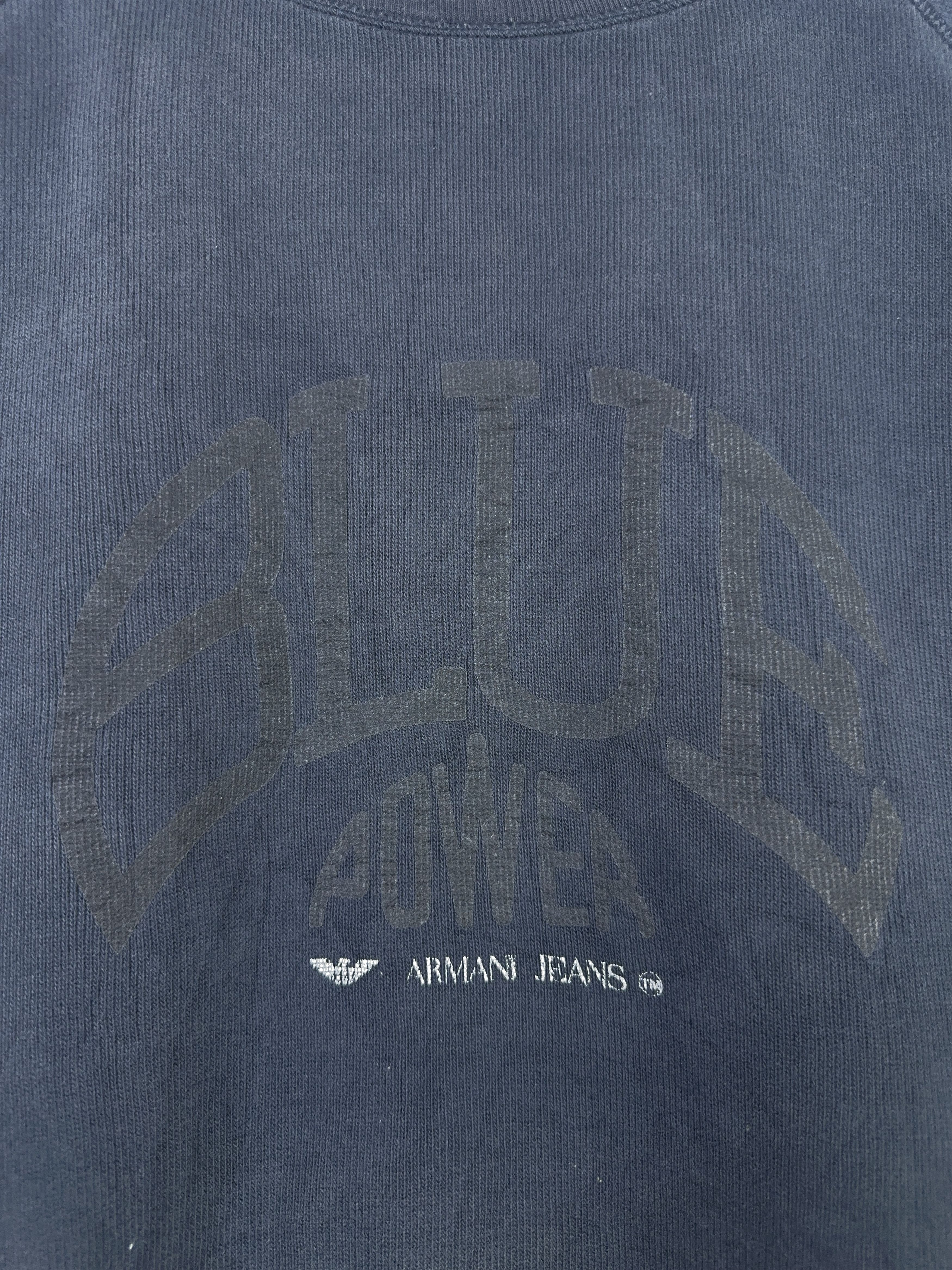 Giorgio Armani Vintage Armani Jeans "Blue Power" Navy Sweatshirt BP0010 Size US L / EU 52-54 / 3 - 7 Thumbnail