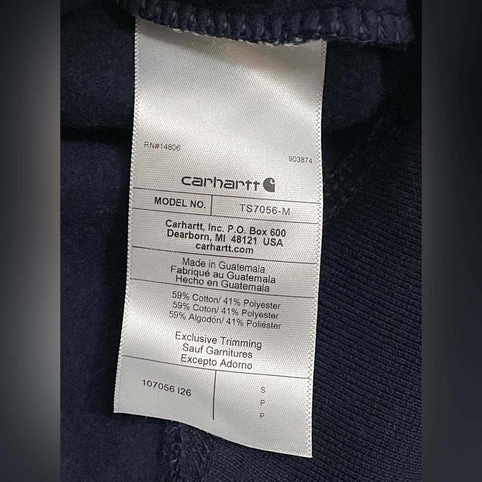 Carhartt Carhartt Midweight Sweatshirt Hoodie Navy Mens Small Size US S / EU 44-46 / 1 - 6 Thumbnail