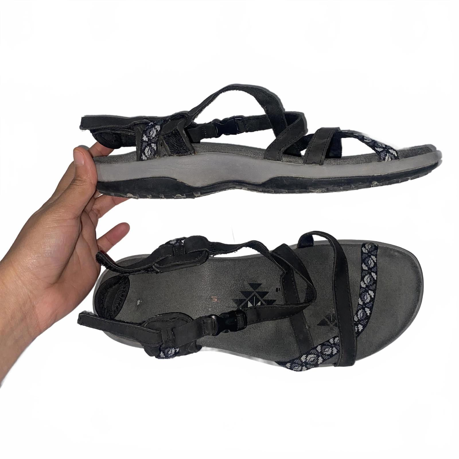 SKECHERS Skechers Women’s Strappy Outdoor Sandals Size 7 Black & Gray Size US 7 / IT 37 - 1 Thumbnail
