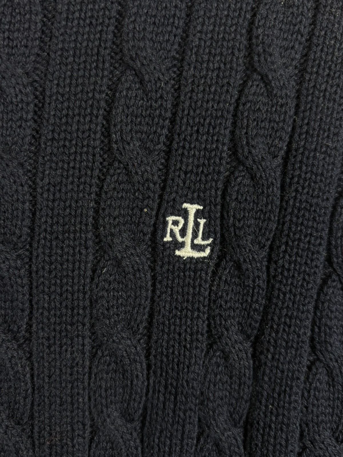 Polo Ralph Lauren Polo Ralph Lauren LRL Cable Knit Sweater In Navy Size S Size S / US 4 / IT 40 - 3 Thumbnail