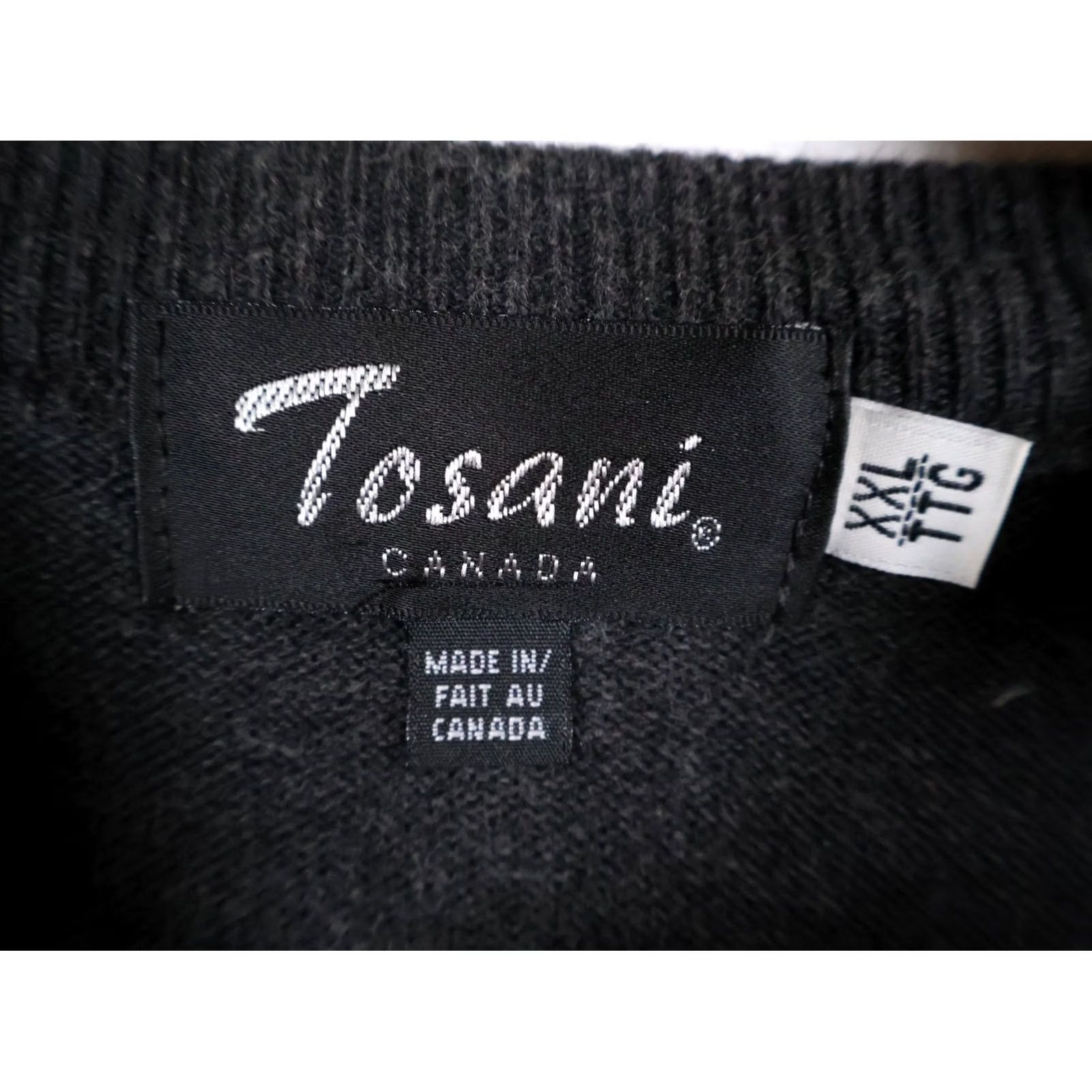 Vintage VINTAGE Tosani Sweater Men's 2XL Dark Gray Canada Striped Lightweight Knit Crew Neck Pullover Casual 90s Retro Geometric Pattern Mens Size US XXL / EU 58 / 5 - 3 Thumbnail