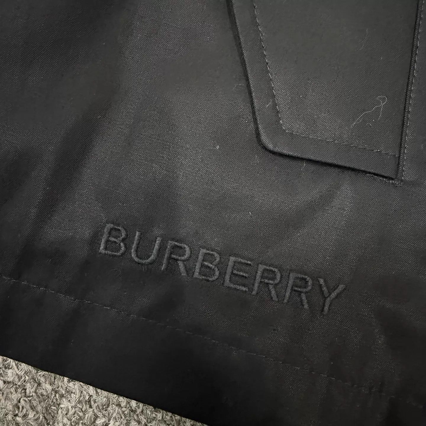 Burberry Burberry Black Embroidered Logo Hem Jacket Size 48 Size US M / EU 48-50 / 2 - 4 Thumbnail