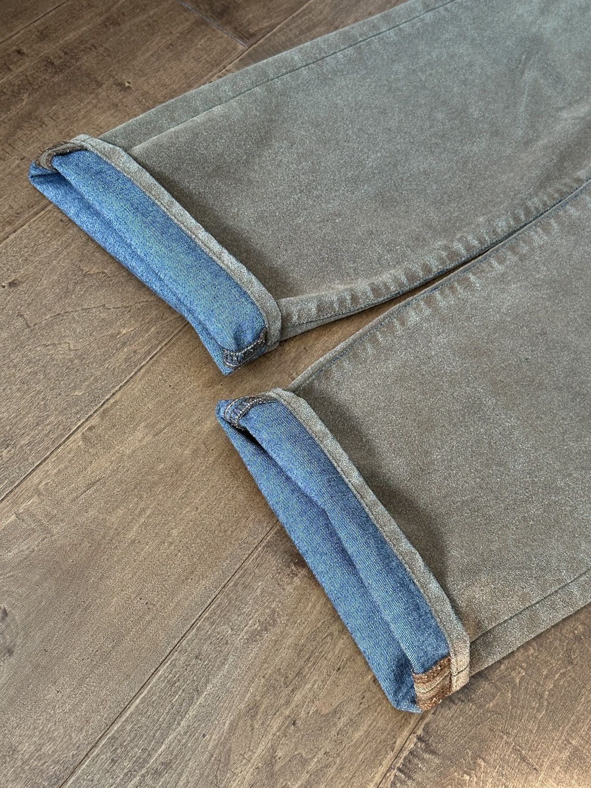 Japanese Brand Made in Japan Blue Way Denim Suede Causal Pants Size US 31 - 8 Thumbnail