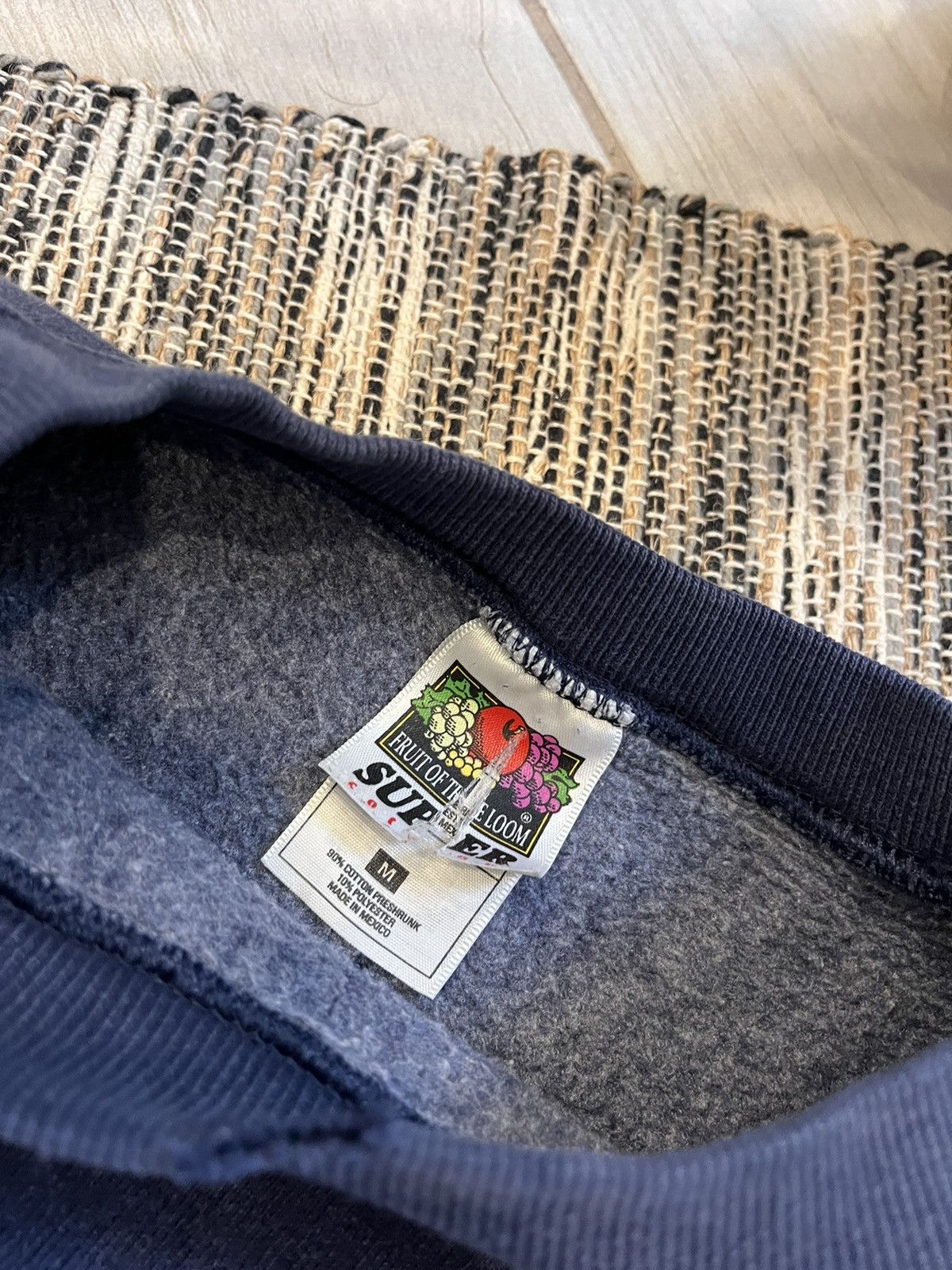 Fruit Of The Loom × Vintage Vintage New York faded navy sweatshirt streetwear distressed Size US M / EU 48-50 / 2 - 12 Thumbnail