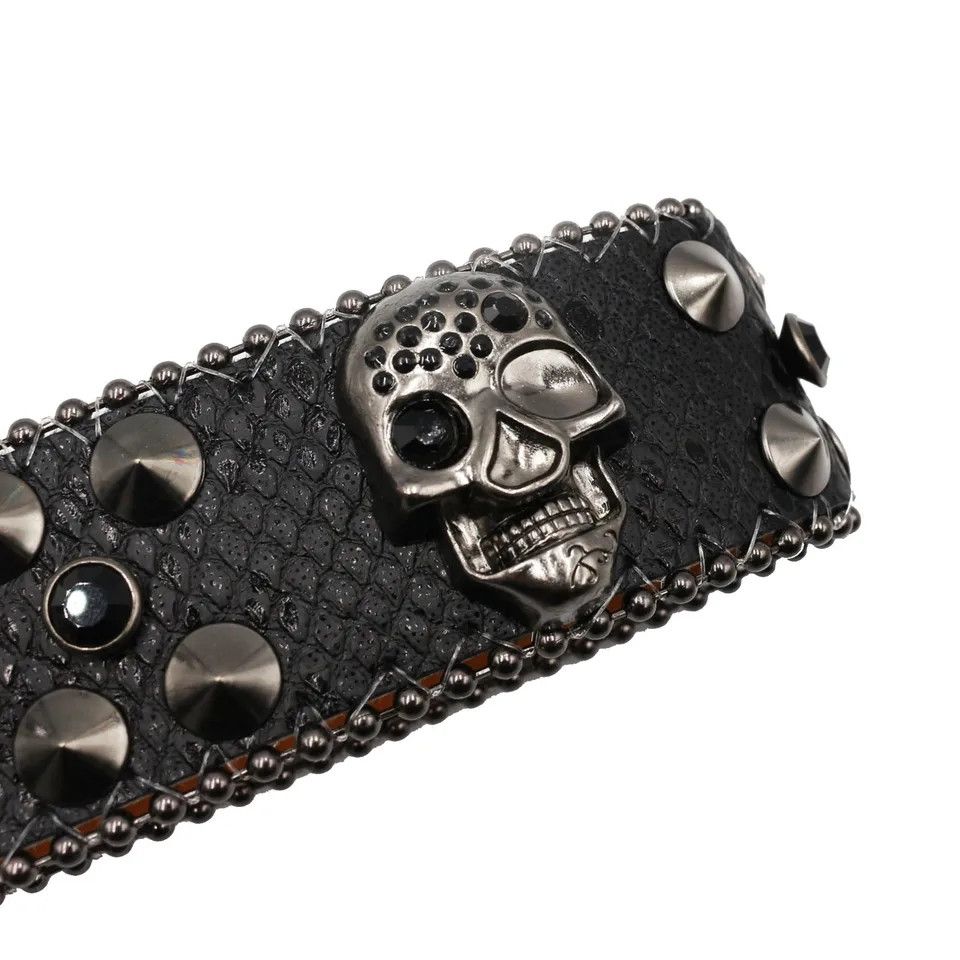 Japanese Brand Skull Rhinestone Y2k Belt Size ONE SIZE - 4 Thumbnail