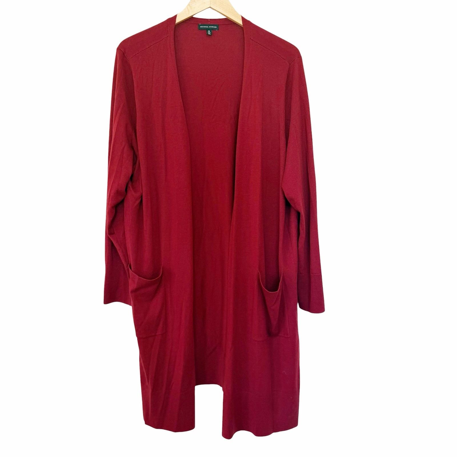 Other Universal Standard Red Wool Blend Long Line Cardigan Sz M Size M / US 6-8 / IT 42-44 - 1 Thumbnail