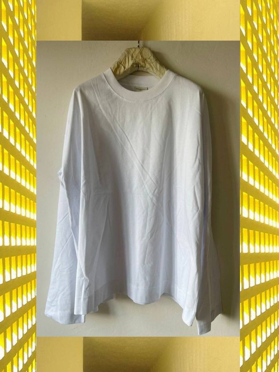 Dries Van Noten White Crewneck Long Sleeve T-Shirt Size US M / EU 48-50 / 2 - 1 Thumbnail