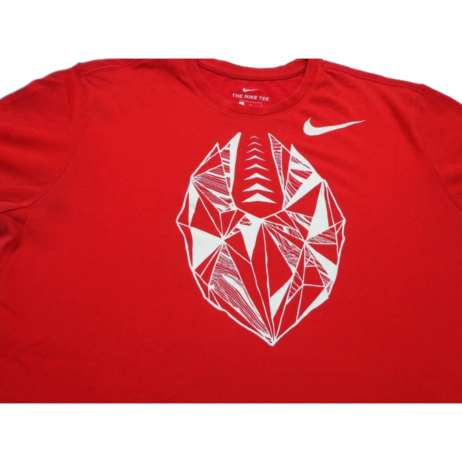 Nike Nike Dri-FIT Football Graphic Red T Shirt Large Athletic Cut Mens Size US L / EU 52-54 / 3 - 1 Thumbnail