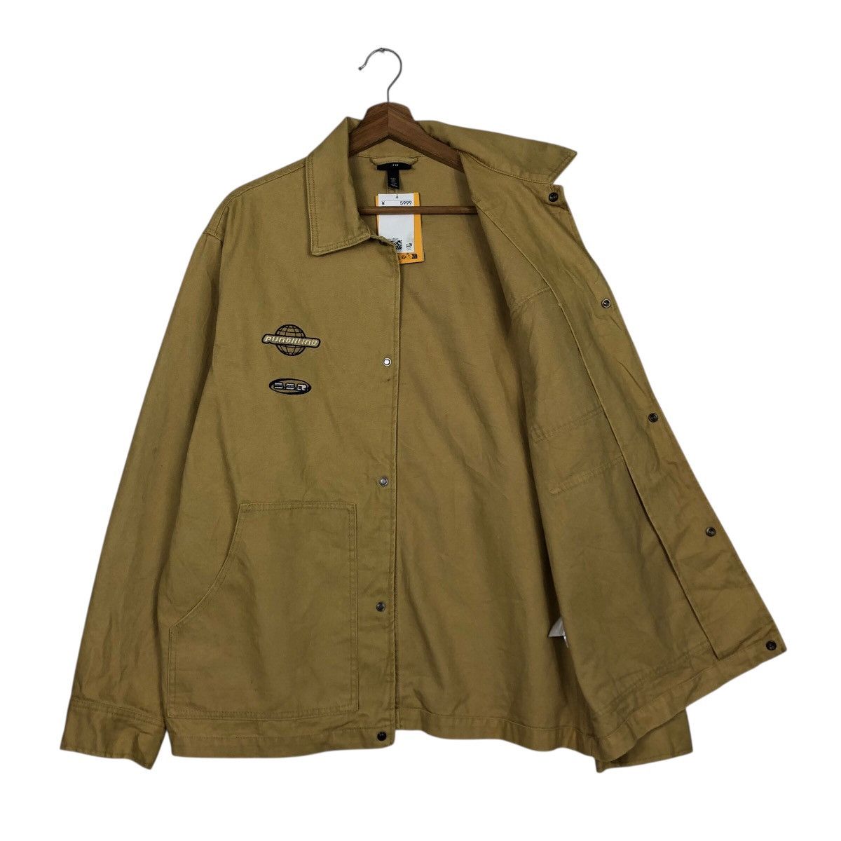 Vintage Rich Yellow Chore Work Jacket H&M Multi Pocket Issey Miyake Size US S / EU 44-46 / 1 - 12 Thumbnail