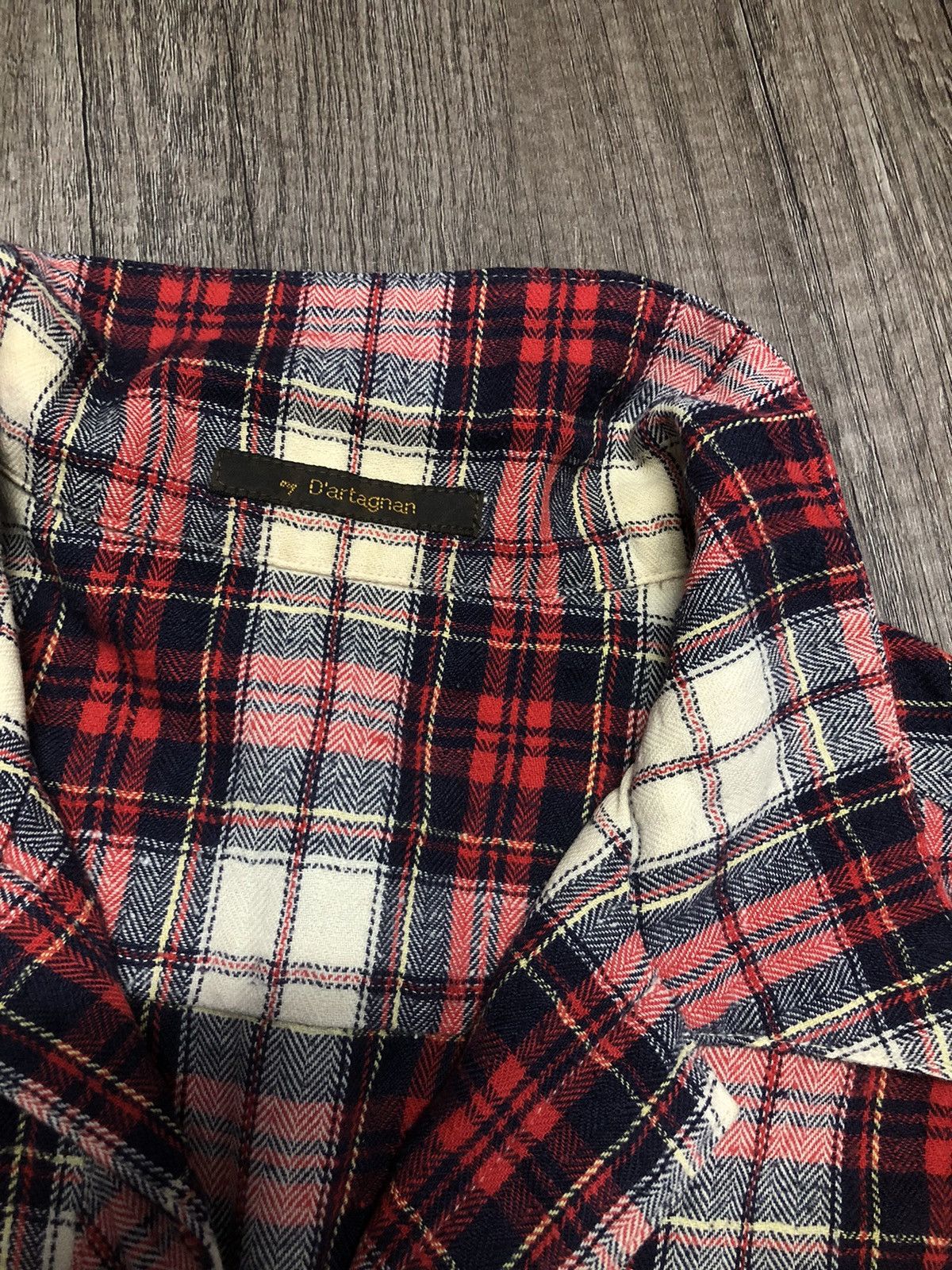Designer × Japanese Brand × Vintage Vintage D'artagnan Flannel 4 Pocket Button Up Shirt Size M / US 6-8 / IT 42-44 - 8 Thumbnail