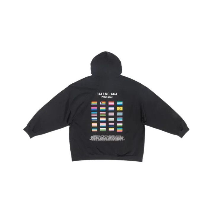 Balenciaga PRIDE 22 Black Logo Hoodie
