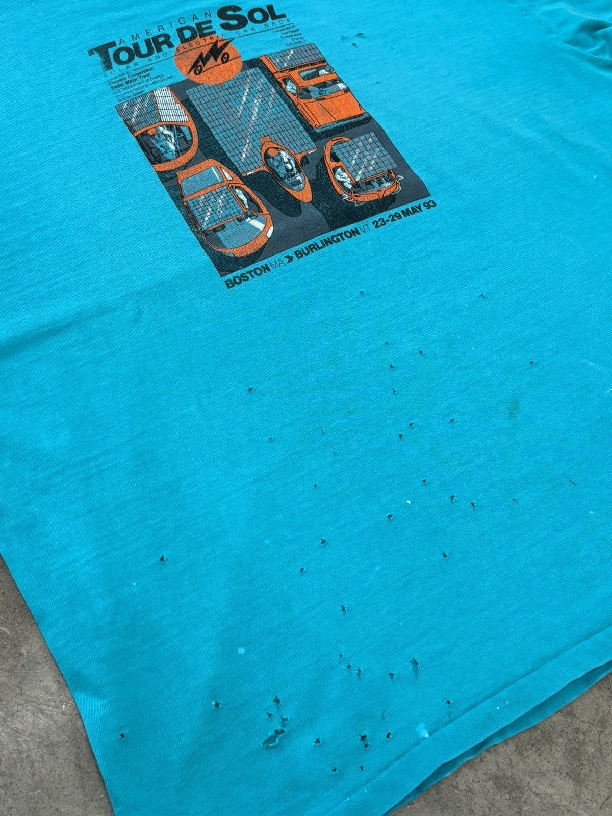 Vintage Vintage 1993 American Tour De Sol Race Single Stitch Tee XL Size US XL / EU 56 / 4 - 5 Thumbnail