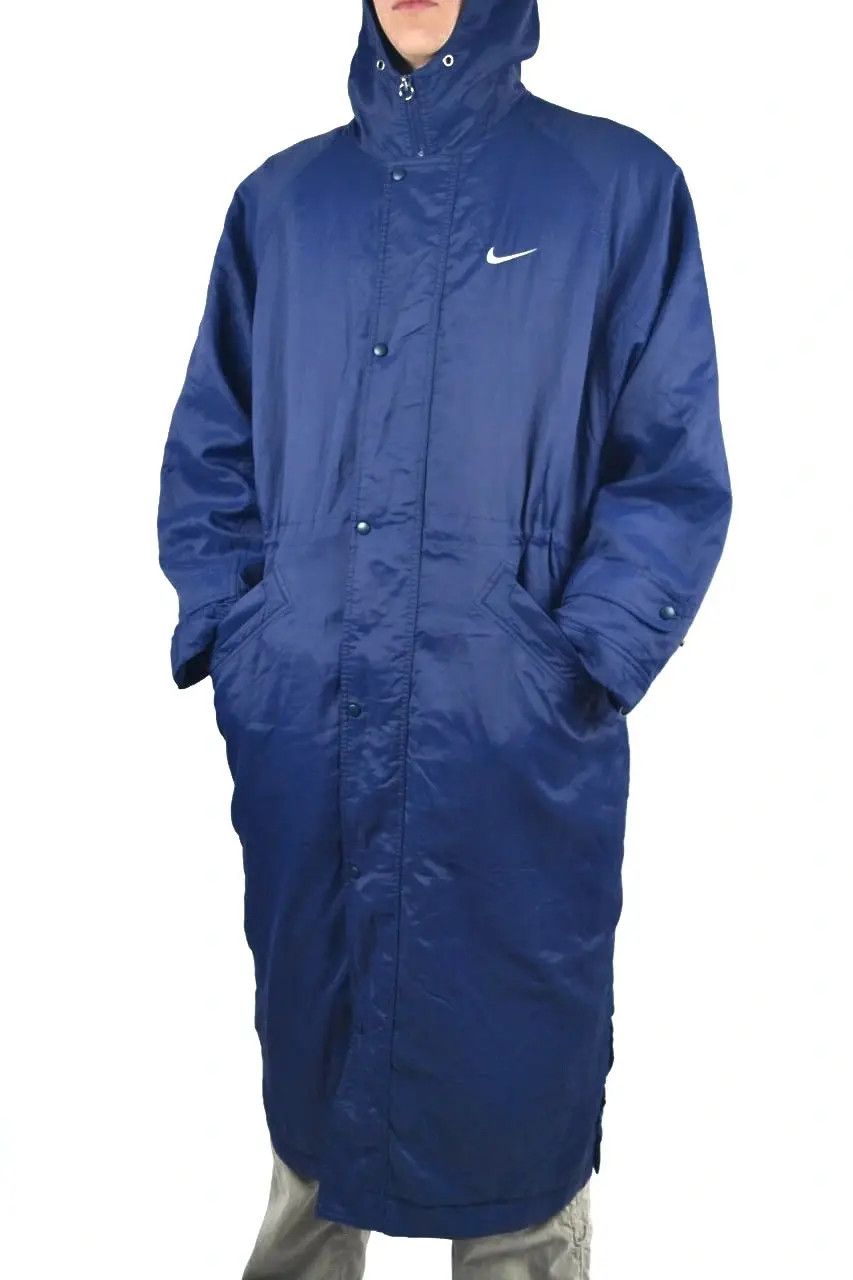 Japanese Brand × Nike Vintage Nike Parkas Long Jacket Mini Swoosh Size US L / EU 52-54 / 3 - 3 Thumbnail