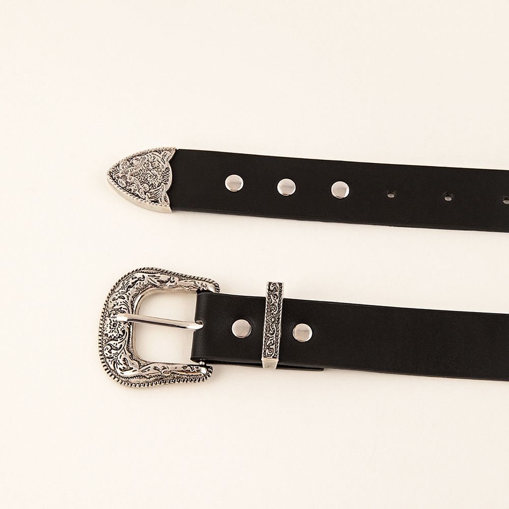 Japanese Brand × Vintage Single row rivet belt Size ONE SIZE - 3 Thumbnail