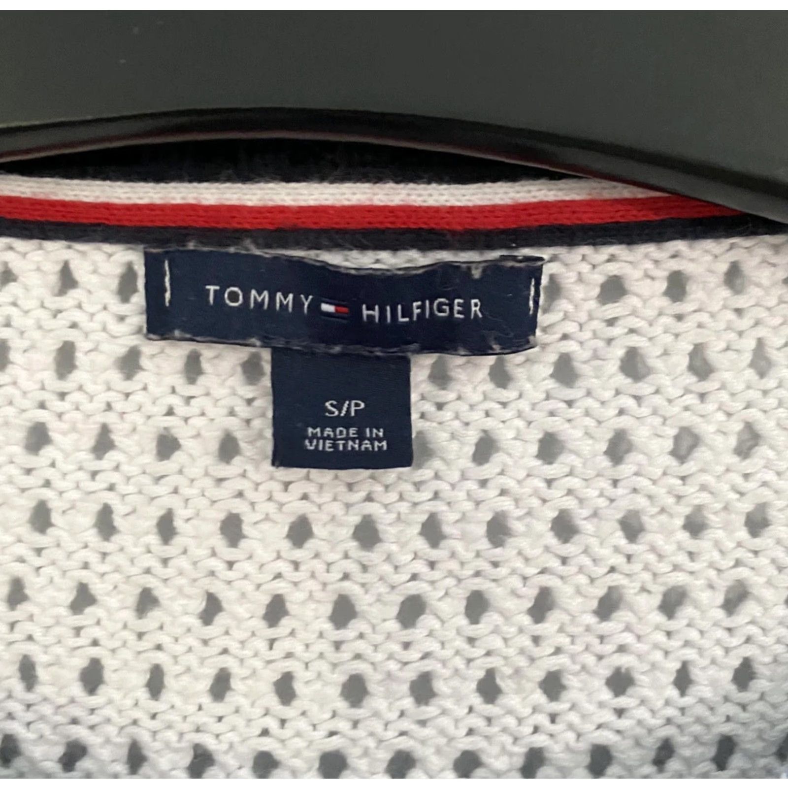 Tommy Hilfiger Tommy Hilfiger Mens Small Blue White Striped Stars Knit Long Sleeve Sweater Shirt Pullover Maternity? Size US M / EU 48-50 / 2 - 3 Thumbnail