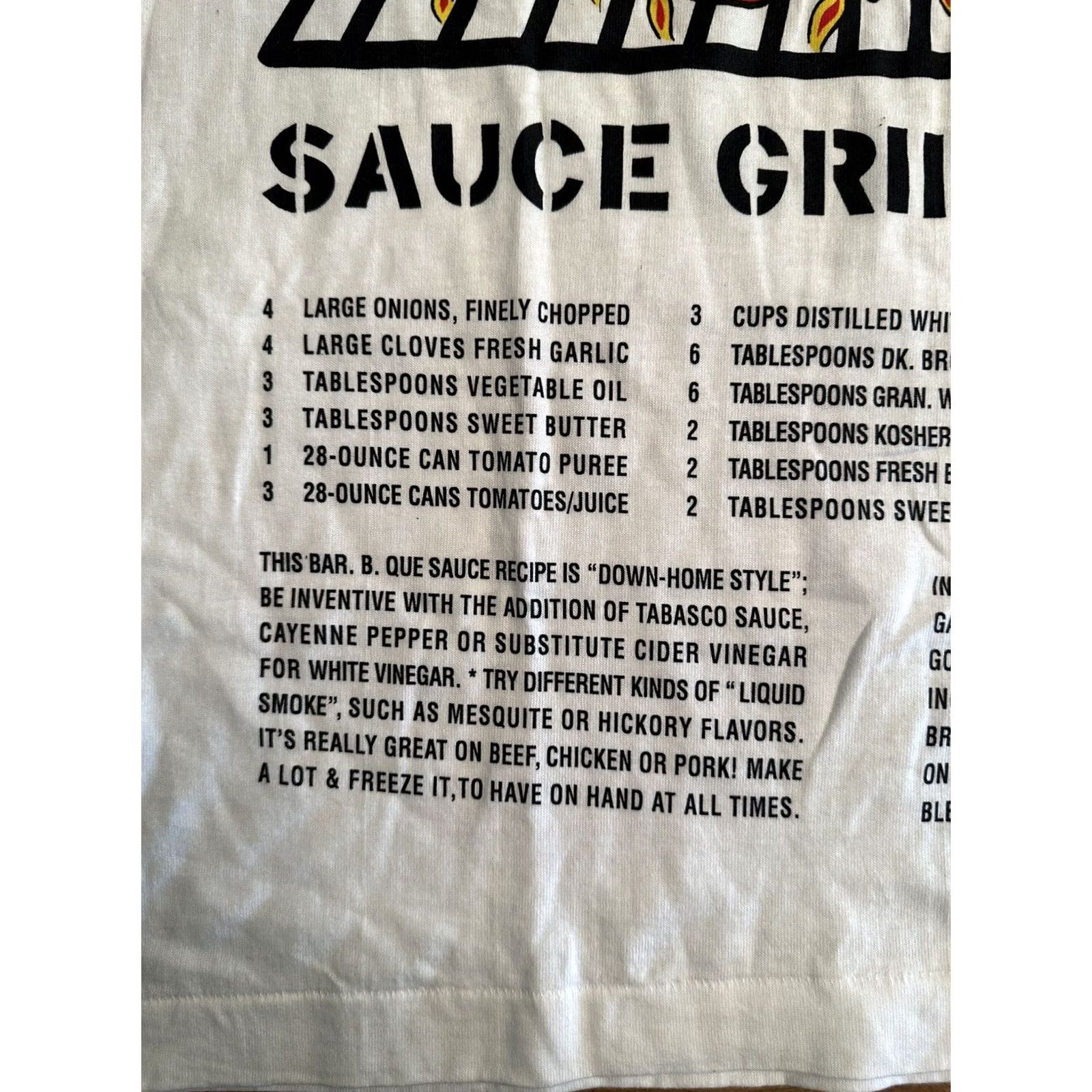 Vintage VINTAGE Cookwears T-Shirt XL White Cotton Blend Single Stitch Bar B Que Sauce Grill Style Farm Cows 1990s Mens Toys? Size US XL / EU 56 / 4 - 3 Thumbnail